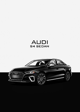 Black Audi S4 Sedan on Display