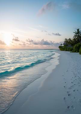 Tropical Beach at Sunset