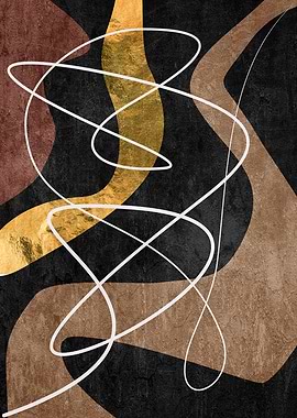 Abstract Art with Curves and Lines
