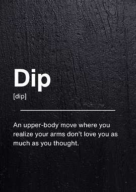 Dip Exercise Definition - Gym Humor