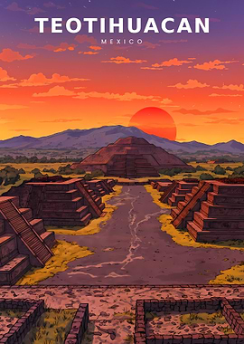 Golden Shadows Over the Avenue of the Dead