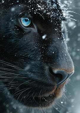 Black Panther in Snow