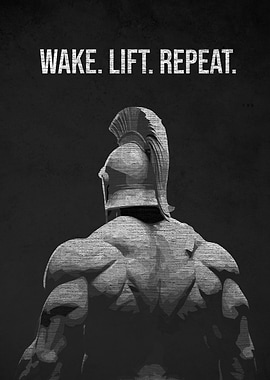 Wake. Lift. Repeat. Gym Motivation