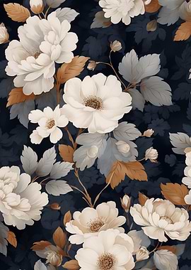 Floral Art White flowers