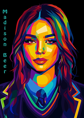 Madison Beer Colorful Portrait