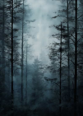 Misty Forest Landscape