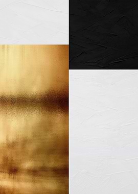 Abstract Black, White, and Gold Texture