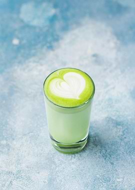 Matcha Latte Art Heart