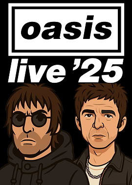 Oasis Live '25 Cartoon Portrait