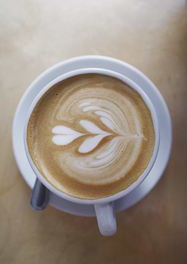 Latte Art Coffee Cup