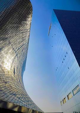 Modern Architecture against Blue Sky