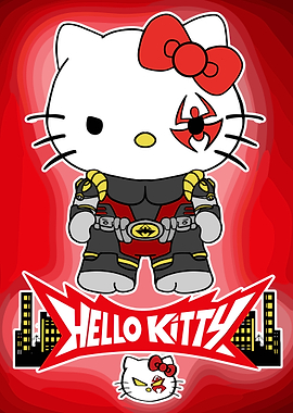 Hello Kitty as a Superhero Mashup
