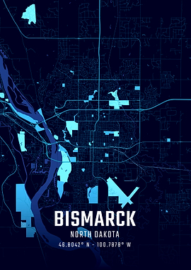 Bismarck Midnight City Map