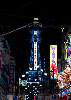 Shinsekai at Night : Tsutenkaku Tower