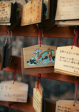 Ema Votive Tablets with Dragon Design