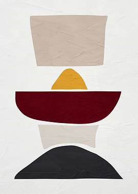 Abstract Geometric Shapes on Textured Background