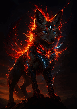 Fiery Fox Digital Art