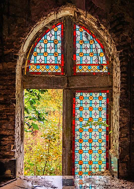 Abandoned Stained Glass Window