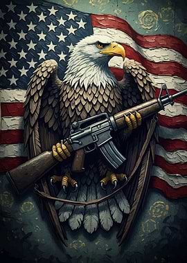 American Eagle Rifle Flag