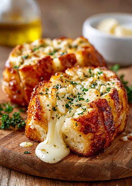 Delicious Pull-Apart Garlic Cheese Bread
