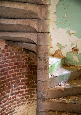 Old Stone Spiral Staircase Interior
