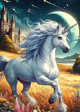 Majestic Unicorn Fantasy Landscape