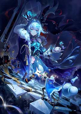 Anime Chess Queen Digital Art