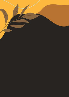 Abstract Botanical Art with Earth Tones