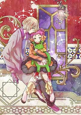 Anime-style comforting scene with two characters