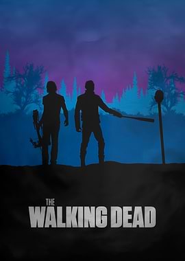 The Walking Dead Silhouette Poster