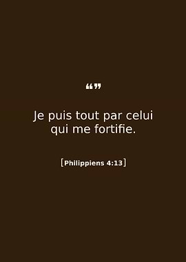 Philippians 4:13 French Bible Verse