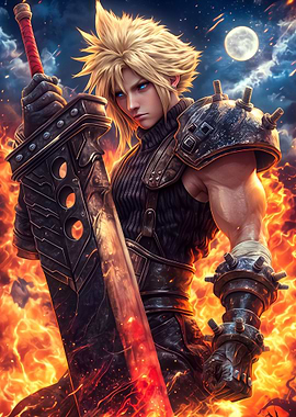 Cloud Strife with Buster Sword