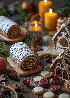 Festive Christmas Baking Still Life