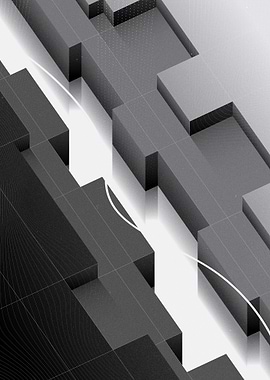 Geometric Abstract Canyon