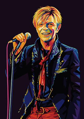 David Bowie Colorful Portrait