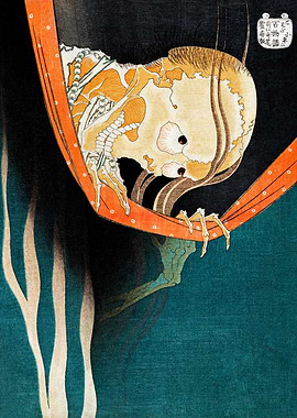 Katsushika Hokusai – Omohan Ai-Zuri (c. 1830s) | Elegant Japanese Botanical Masterpiece