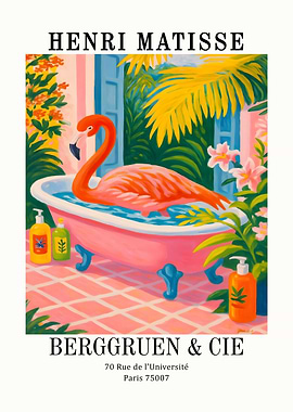 Henri Matisse Flamingo Bathing Art Print
