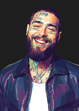 Post Malone Portrait Digital Art