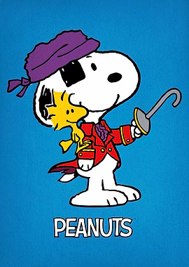 Snoopy as a Pirate with Woodstock