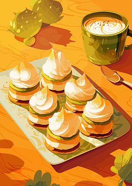 Dessert and Coffee Still Life