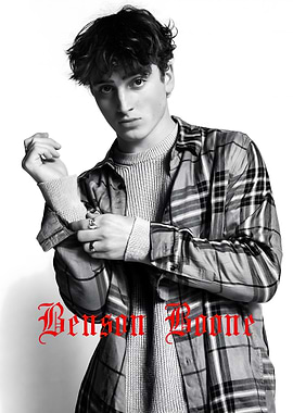 Benson Boone Black and White Portrait