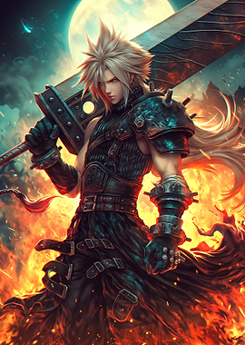 Cloud Strife with Buster Sword