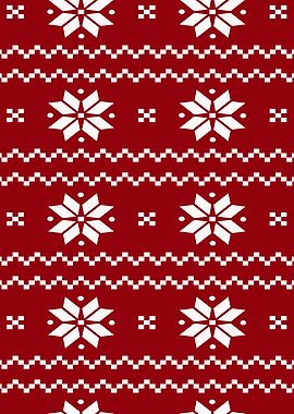 Red and White Christmas Pattern