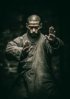 Shaolin Monk in Traditional Pose