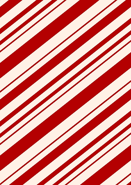 Red and White Diagonal Stripes Pattern