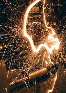 Sparkling Audio Jack with Light Trails