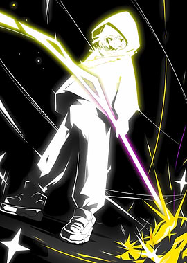 Hooded Figure with Energy Scythe