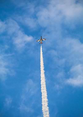 Aerobatic Plane with Smoke Trail