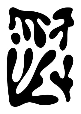 Abstract Black and White Shapes