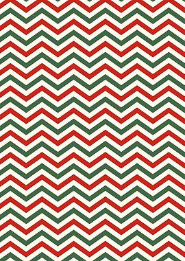 Red and Green Chevron Pattern